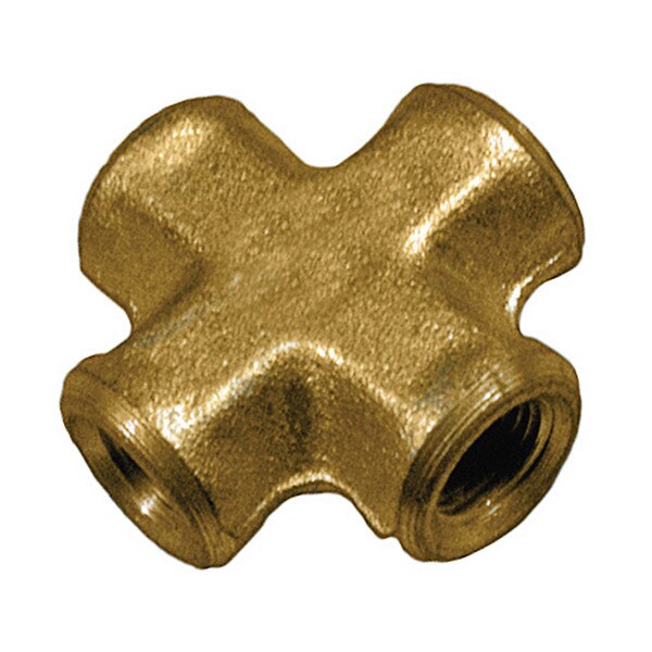 O2 1/4" Female Cross Brass Fitting